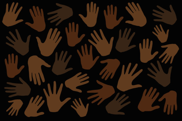 Mãos negras e de outras cor. Todas as vidas importam